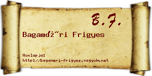 Bagaméri Frigyes névjegykártya